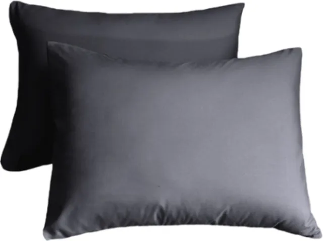 Y-not® Y-NOT - Kussensloop Set (per paar) - Katoen - 60x70 - Donker Grijs