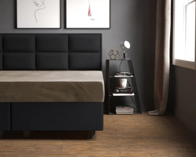 Sleeptime Hoeslaken Velvet - 140x200 - Super Zacht - Grijs Taupe/Grijs