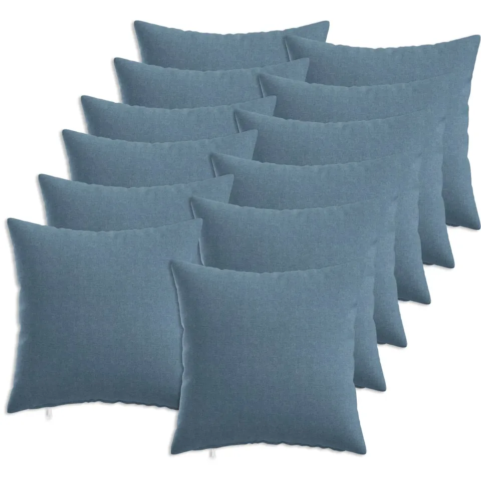 vidaXL Kussensloop 12 st HEERLEN Jeans Blauw 50 x 50 cm Stof, foto 3