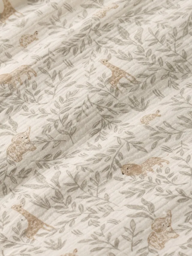 vertbaudet Set dekbedovertrek + kussensloop voor baby's BABYLON Beige Bedrukt