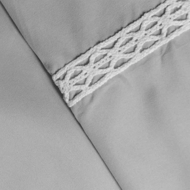 Zydante Dekbedovertrek - Hotel Home Collection – Microlinnen – Luxe Hotel Look – Ademend en Vochtregulerend – Comfortabel Beddengoed - Dorothy - Zilver Grijs