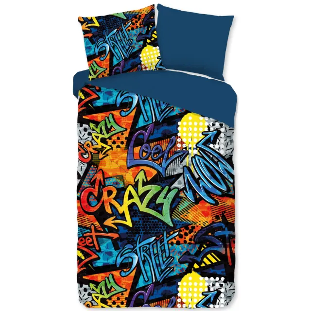 Pure polyester dekbedovertrek 1-persoons (140x220 cm) Multi