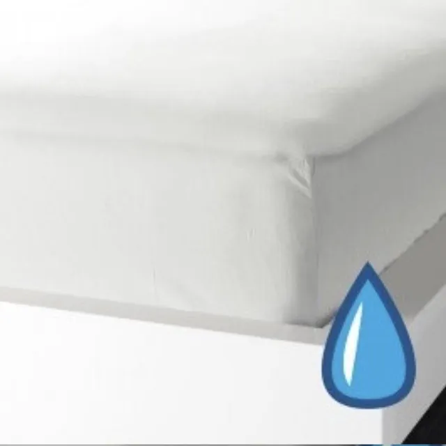 Home bedding Waterdicht matrasbeschermer Hoeslaken-Rond Elastiek-voor matras-180x200 wit