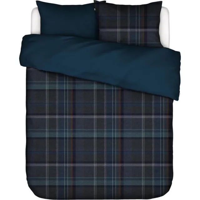 Essenza Home dekbedovertrek Pleun indigo blue - extra kussensloop (60x70 cm) Blauw