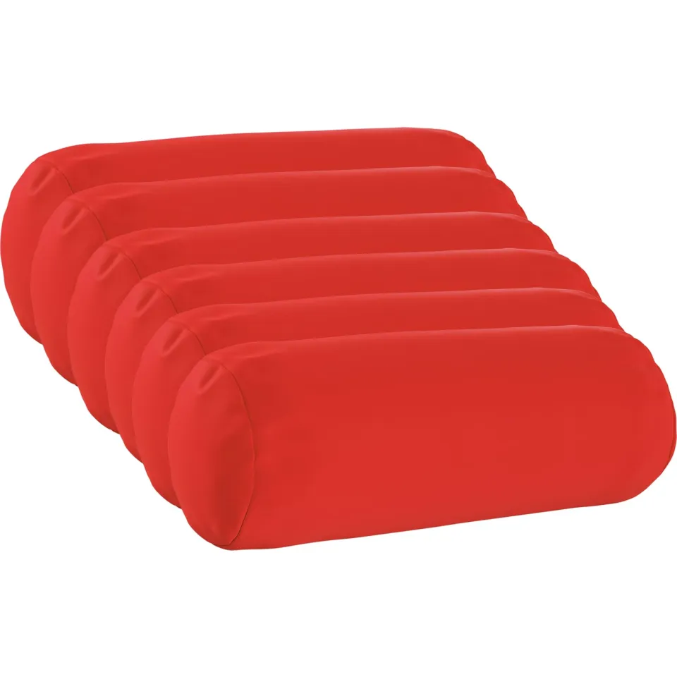 vidaXL Kussensloop 6 st HEERLEN Rood Dia. 15 x 40 cm Polyester