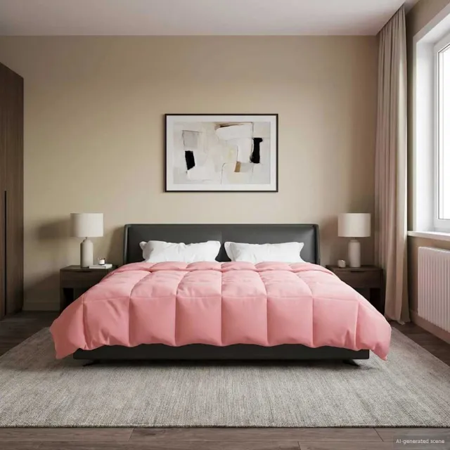 vidaXL Vol jaar dekbed 200 x 200 cm Microfiber (100% polyester) Roze