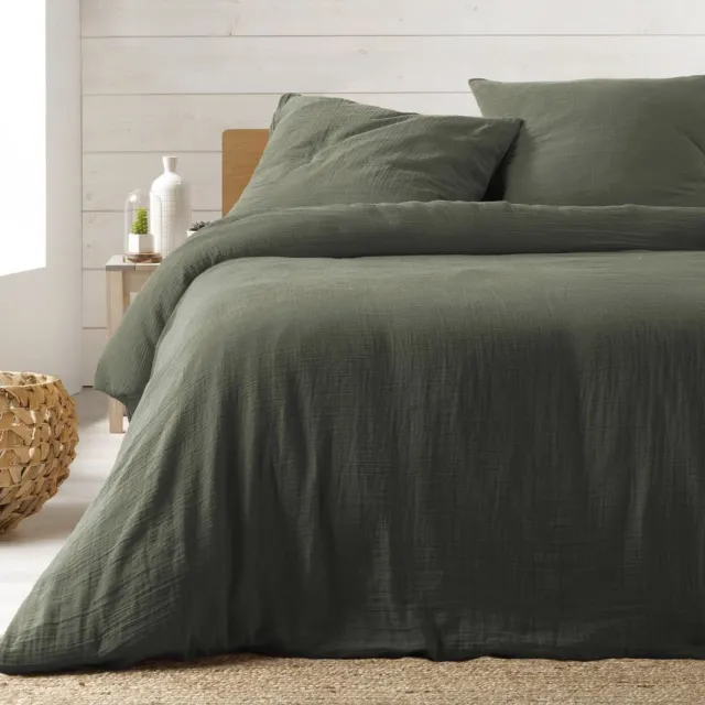 KGS Promolinge Katoenen gaas bedset 240x260cm Khaki