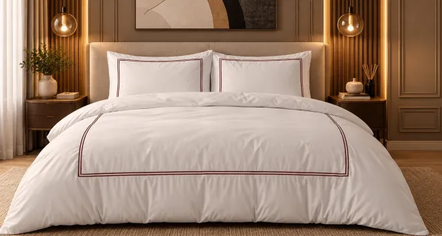 Dormidor Dekbedovertrek Suite Élégance – Percale Katoen – Taupe/Brons