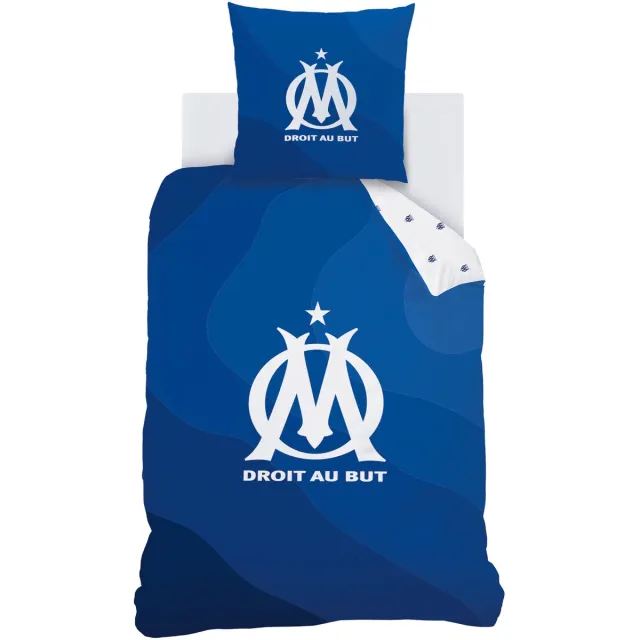 Olympique Marseille Dekbedovertrek Ondeblue - 140 x 200 + 63 x 63 cm - Katoen Blauw