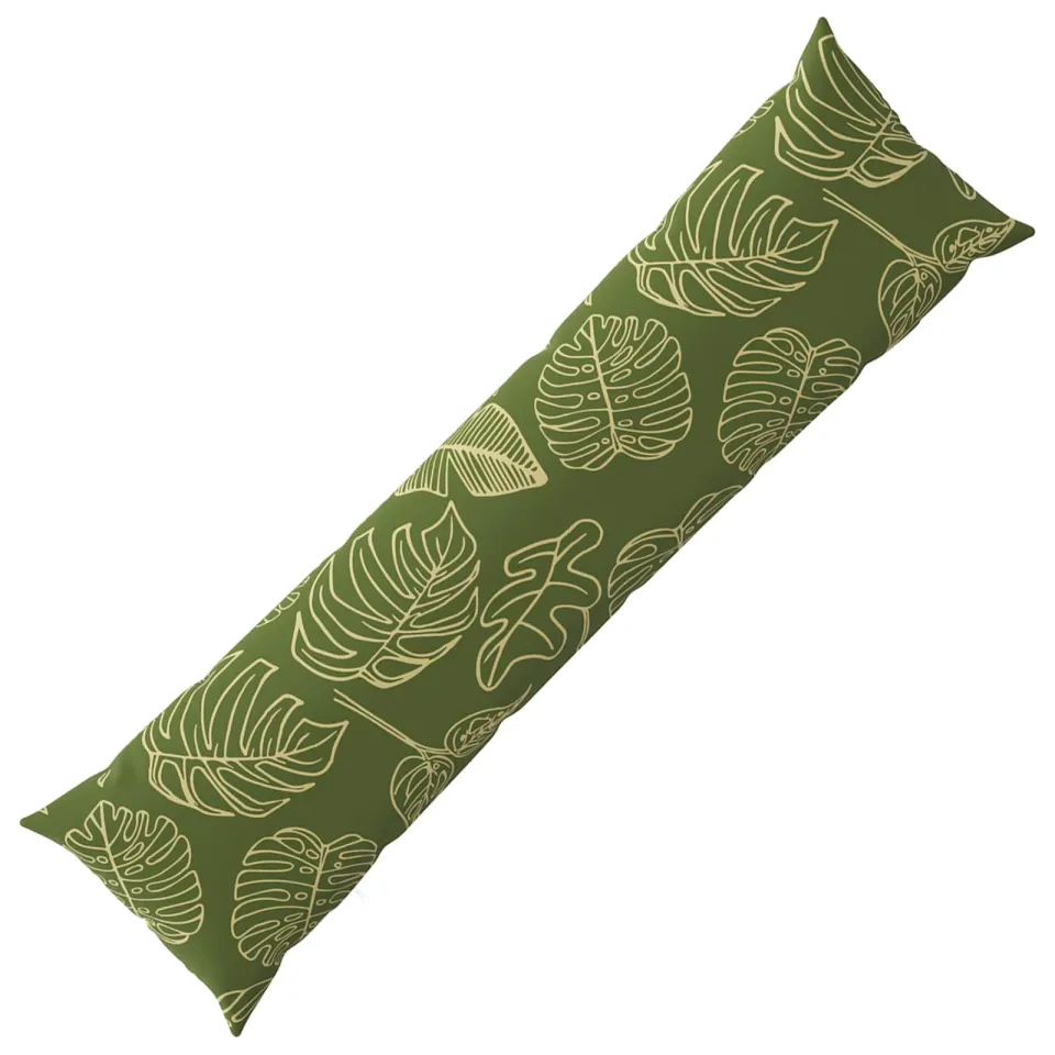 vidaXL Kussensloop HEERLEN Bladontwerp 40 x 145 cm Polyester groen, foto 3