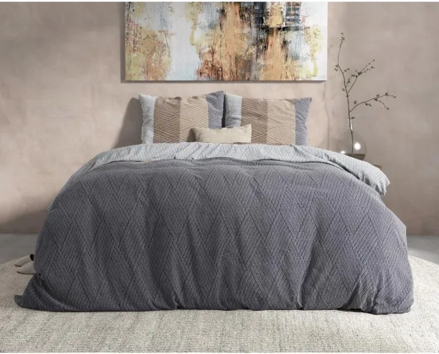 Welterusten Flanel Knit Natural Dekbedovertrek - 240x200/220 + 2 kussenslopen 60x70 multi