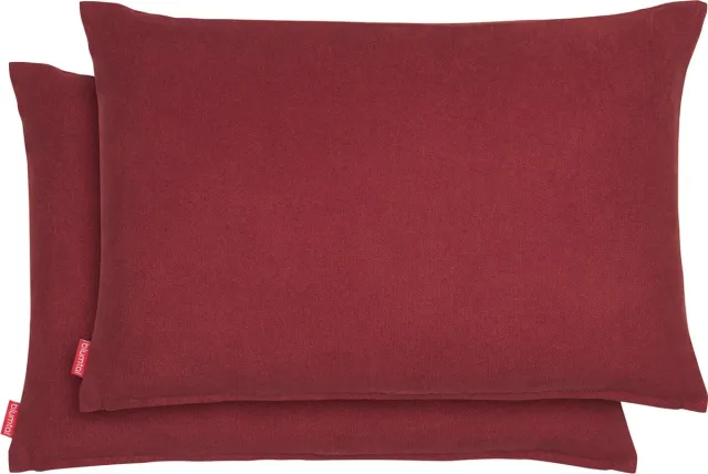 Blumtal Chenille Kussenslopen - Set van 2 - Zacht en met Blinde Rits - Kussenhoes 40 x 60, Aurora Red - Rood