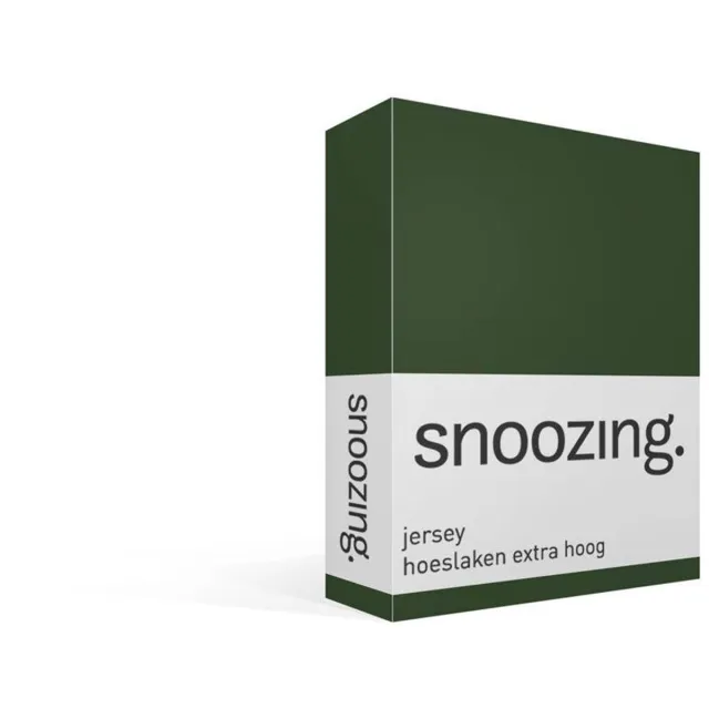 Snoozing jersey hoeslaken extra hoog - 160x210/220 cm - Lits-jumeaux - Donker Groen