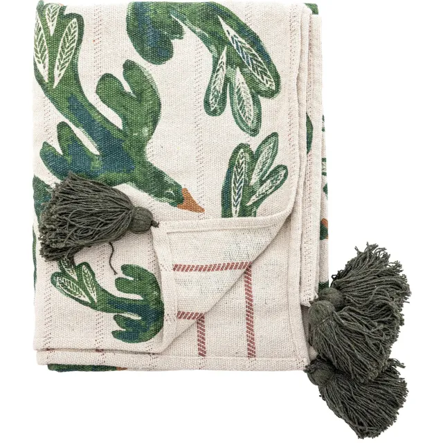 Bloomingville Birdliva plaid groen Multi