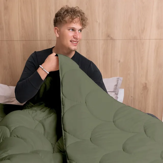 Zydante Microvezel Dekbed Easy Olivine/Olivine - 200x200 cm