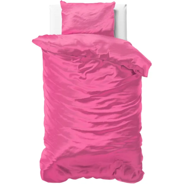 Sleeptime Beauty Skin Care Dekbedovertrek - Eenpersoons - 140x200/220 + 1 kussensloop 60x70 - Roze Fel Roze
