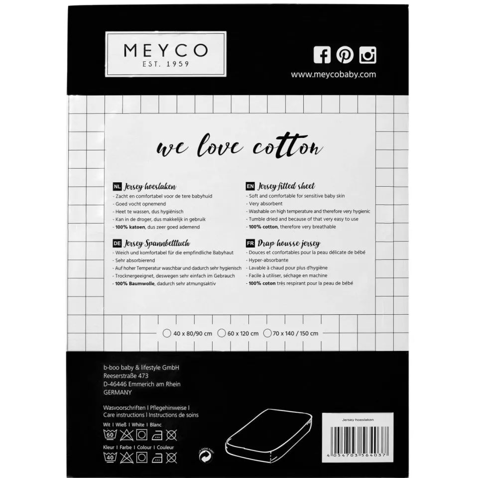 Meyco jersey kinderhoeslakenbed 70x140/150 cm stone green, foto 3