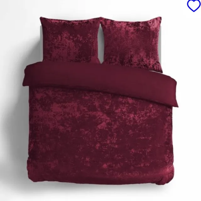 Home bedding velvet couture dekbedovertrek- Lits-jumeaux- 240x200/220 + 2 kussenslopen 60x70cm- Bordeaux rood