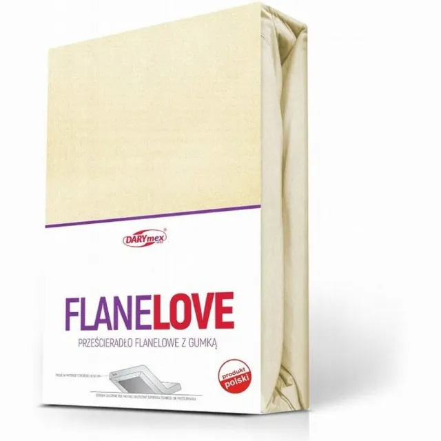 Darymex Flanellen hoeslaken met elastiek ecru - Nederlands product