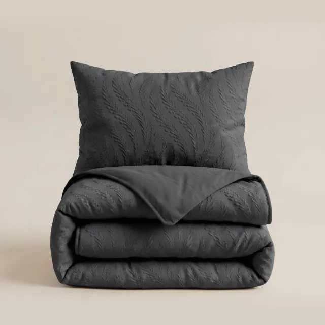 Sleeptime 2 in 1 Dekbed zonder Overtrek Rafa - Dekbed - 140 x 200 cm + 1 x kussensloop 60x70 - Grijs