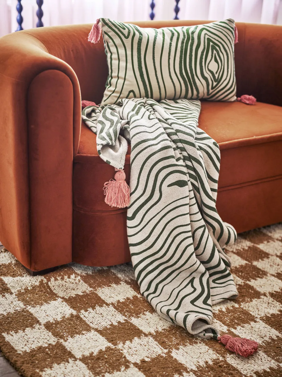 Bloomingville Woodsby plaid groen, foto 3