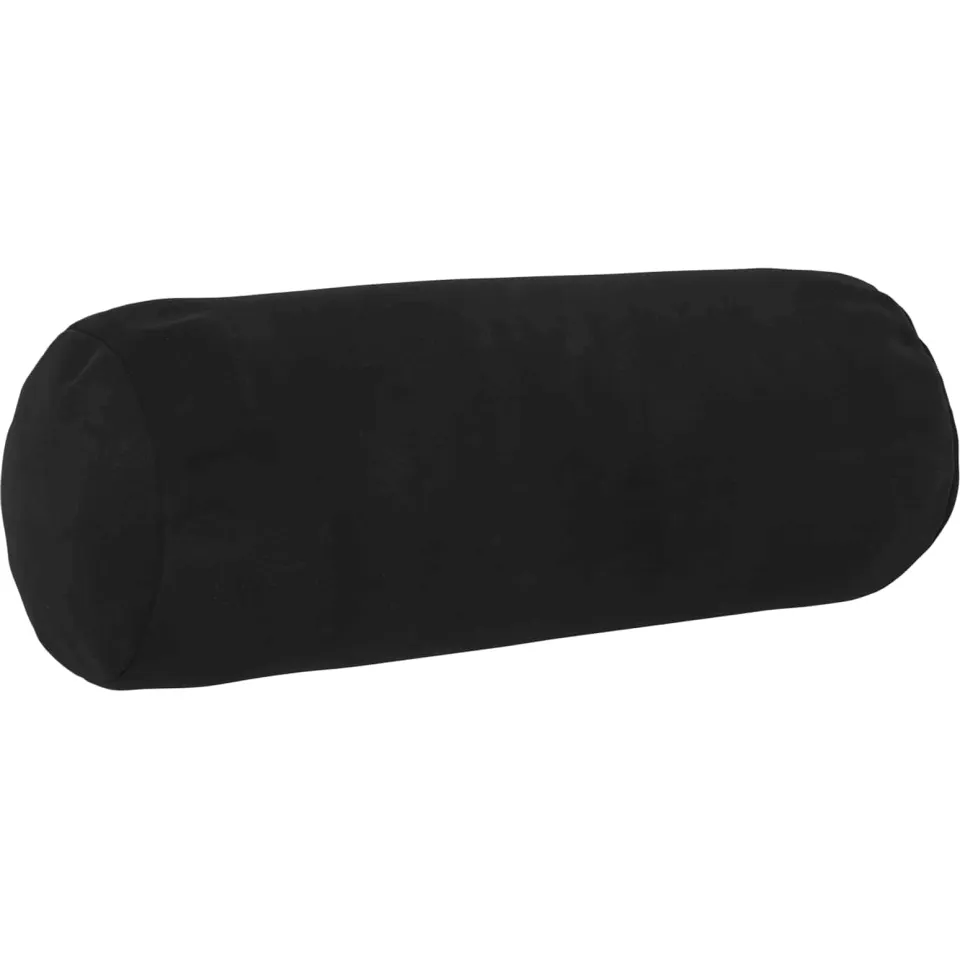 vidaXL Kussensloop 2 st HEERLEN Zwart Dia. 15 x 40 cm fluweel