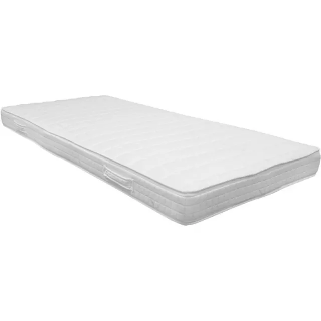 Hollandse 160x210 12 dik Topdekmatras - Topper NASA-VISCO-Traagschuim- 12 CM Wit/Ecru