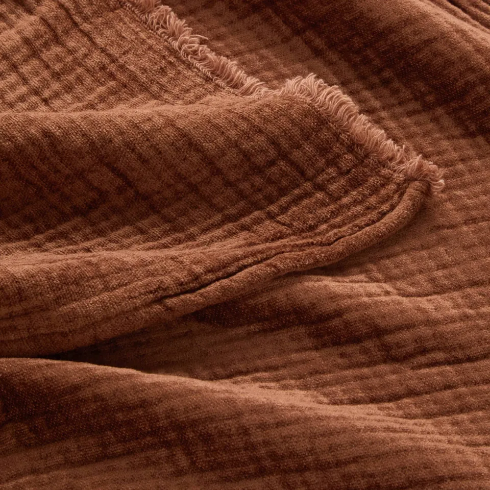 NOUS Living viscose plaid Jidde terra, foto 4