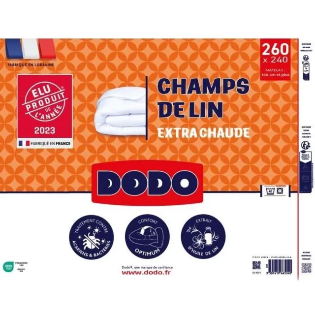 Dodo Dekbed DODO Champs de Lin 240 x 260 cm Wit 450 g/m²