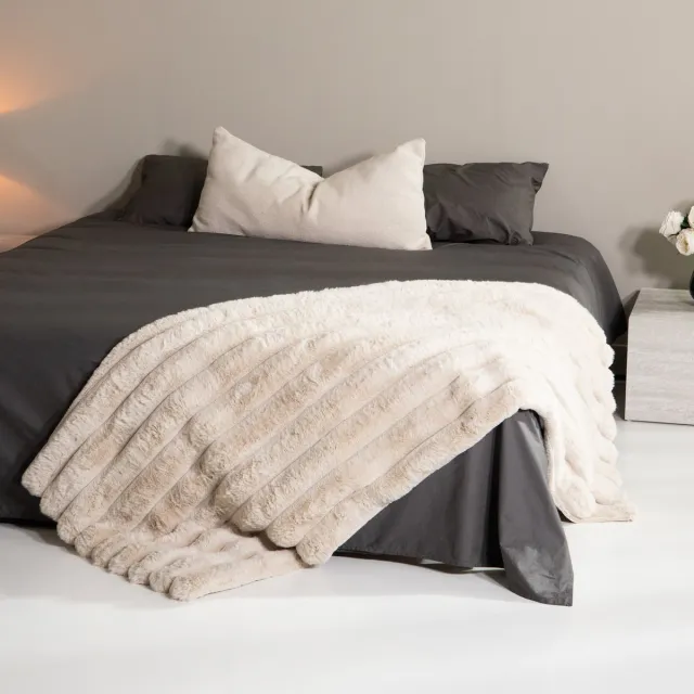 SWAPAN Percal Katoen Dekbedovertrek 200 x 220 cm - Gunmetal grey - 2 Persoons - Incl. 2 kussenslopen - Tweepersoons - Beddengoed - Dekbedhoes - Hoogwaardige kwaliteit - Grijs