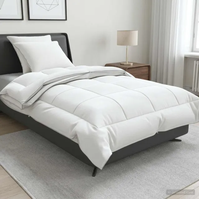 vidaXL Dekbed en Kussen Set 3 st 140x220 cm 4 seizoenen 140+220 GSM Wit