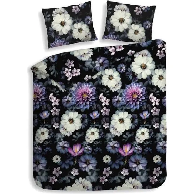 Heckettlane Heckett & Lane Amelia - Flanel - Dekbedovertrek - Lits-jumeaux - 240x200/220 cm + 2 kussenslopen 60x70 cm - Imperial Spring Purple