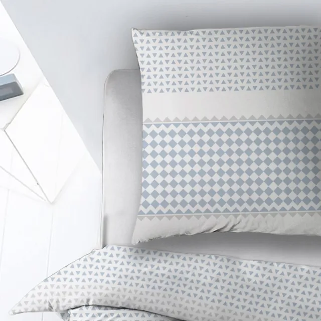 Sleepnight Dekbedovertrek Katoen Kristien - Blauw - 140 x 200/220 cm + 1 kussensloop - [Blauw]