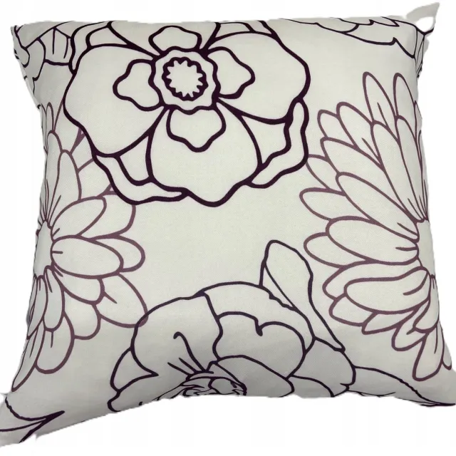firanykraśnik Decoratieve Kussenhoes 40x40cm - Paarse Bloemprint