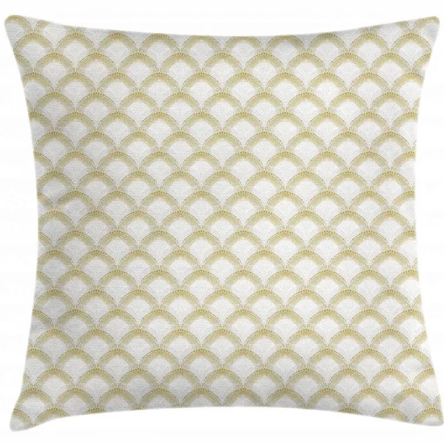 ABAKUHAUS Art Deco Kussenhoes – 60x60 cm – Dubbelzijdig bedrukt – Met rits blass Kaffee-Grau