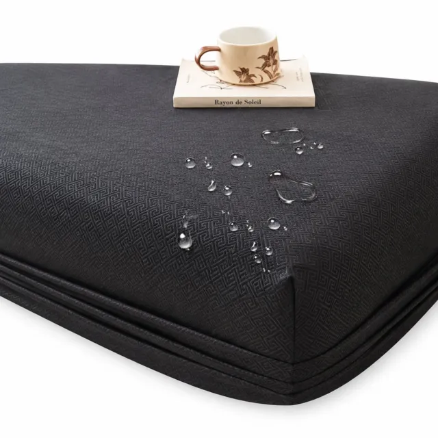 SWGOTA Waterdicht hoeslaken 100 x 200 cm, zwart, geborstelde stof, voor matrassen tot 30 cm, met 1 kussensloop