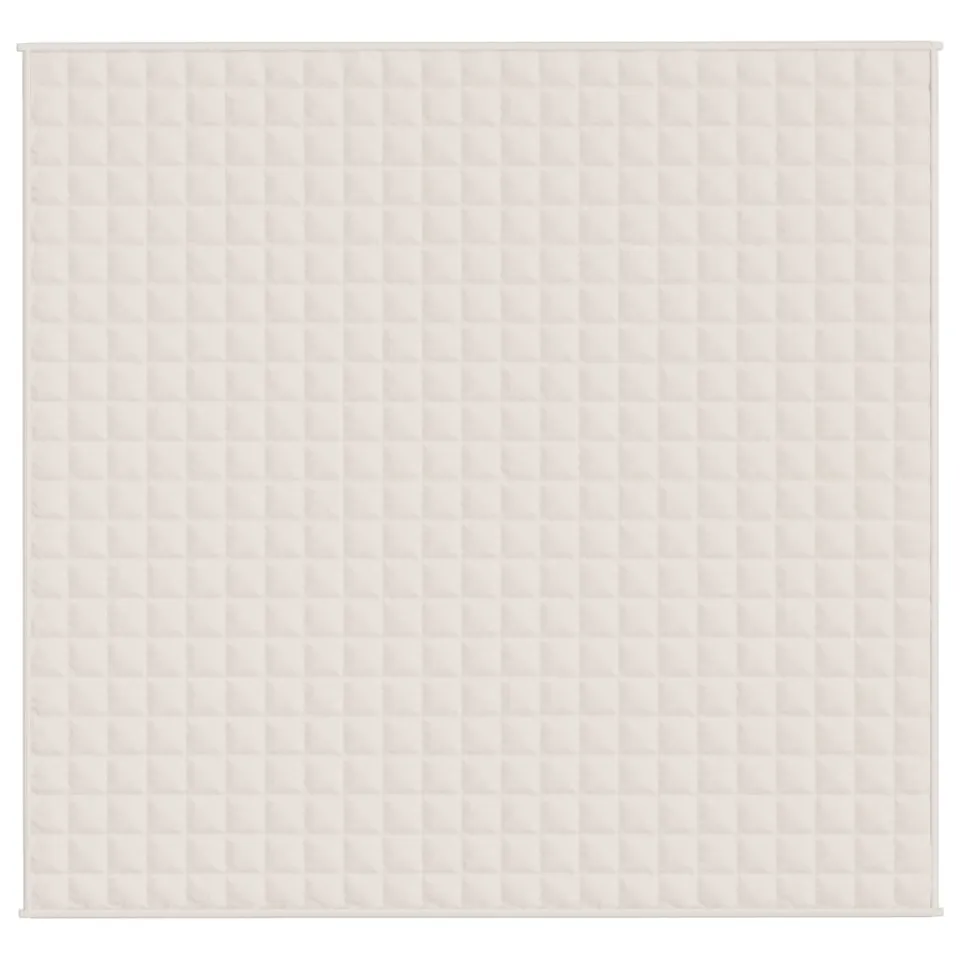 vidaXL Verzwaringsdeken 220x230 cm 15 kg stof lichtcrèmekleurig crème