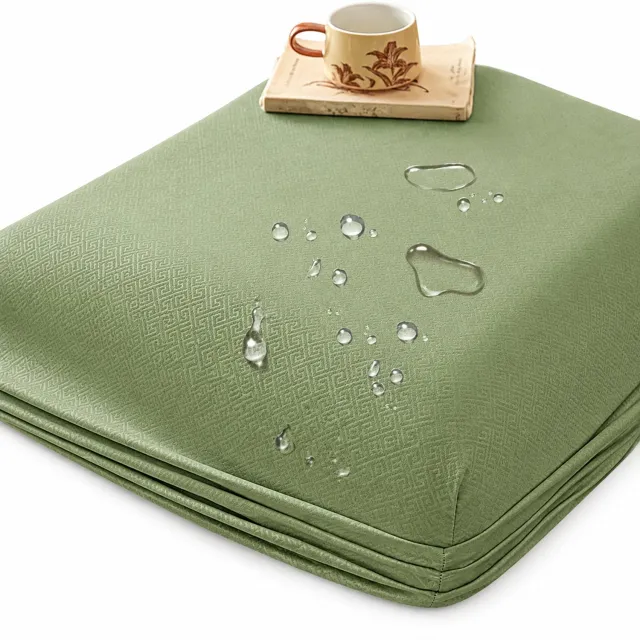 SWGOTA Waterdicht hoeslaken 140 x 200 cm - Matchagroen - Geborstelde stof - Voor matrassen tot 30 cm hoog - 1 stuk