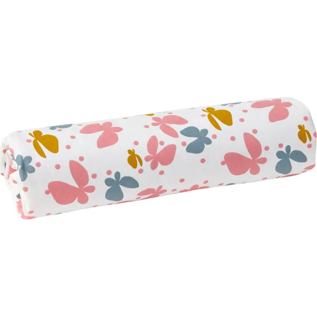 vertbaudet Kinderhoeslaken FLADDEREND Roze met print