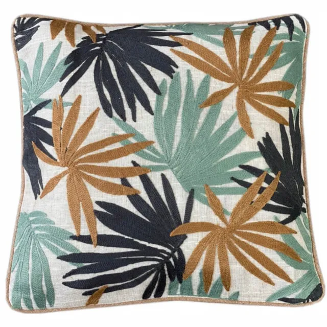 DeHome Decoratieve Kussenhoes 40x40 cm Havana Linnen Lurex met Rits Linnen met zilveren lurex accenten