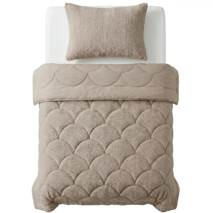 Zensation Lazy all-in-one dekbed Teddy fur - taupe