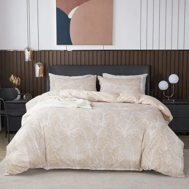 Duraxl Dekbedovertrek - Microvezel - 220 x 240 cm - Beige, foto 3