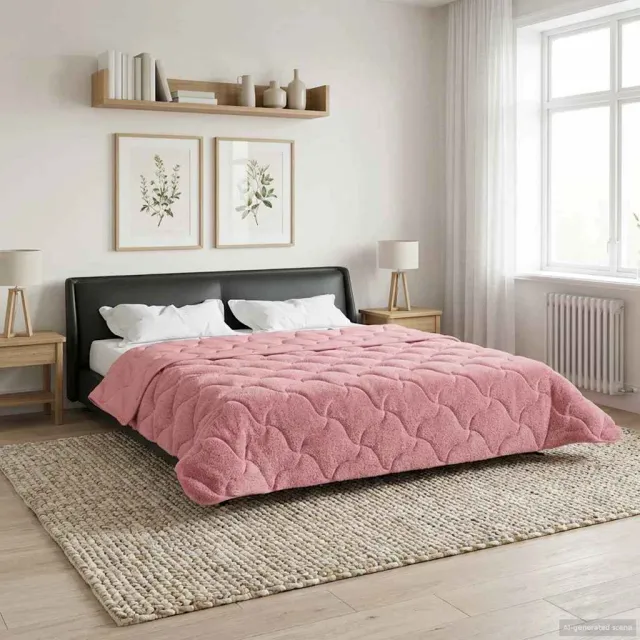 vidaXL Vol jaar dekbed 260 x 220 cm roze, foto 2