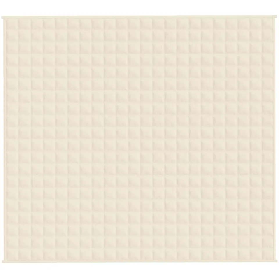vidaXL Verzwaringsdeken 200x225 cm 9 kg stof lichtcrèmekleurig