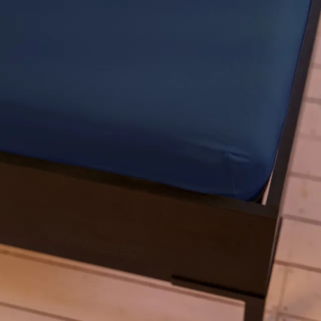 kayori Saiko Hoeslaken Premium Jersey - 120-130x200-220cm - Matrasdikte 35 cm - Biologisch Katoen - Navy
