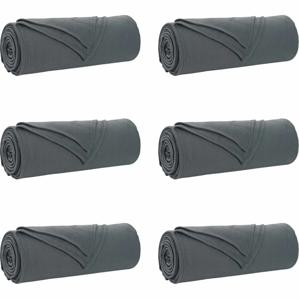 vidaXL Kleden 6 st Donkergrijs 350 x 270 cm 8,09 kg Fleece