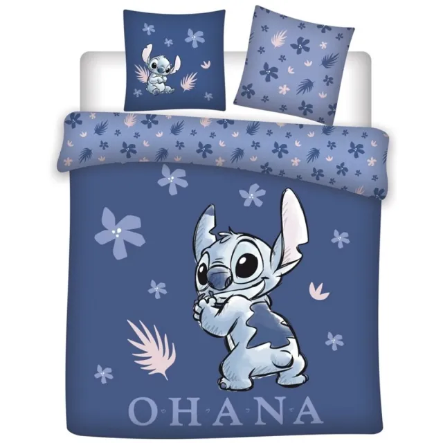 Lilo & Stitch Disney Lilo & Stitch Dekbedovertrek Blue Love - Lits Jumeaux - 240 x 220 cm - Katoen Multicolor