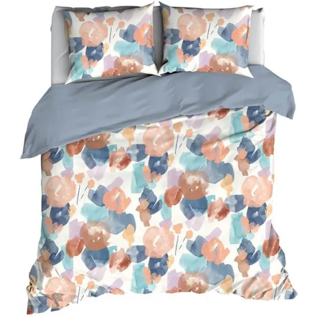 Satin d'Or Murillo Dekbedovertrek - Tweepersoons - 200x200/220 cm - Blue Fog