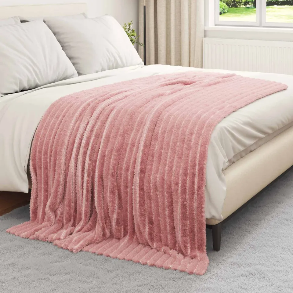 vidaXL Kleden 6 st Roze 200 x 150 cm 4,75 kg Fleece, foto 3