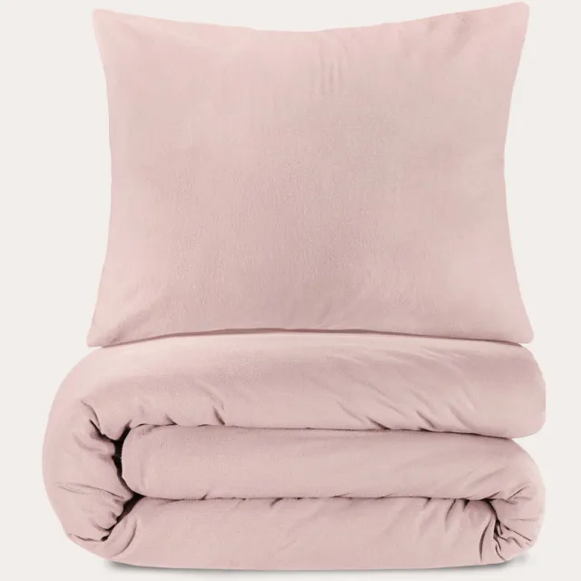NOUS Kids flanellen dekbedovertrek kinderbed (120x150 cm) Roze